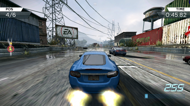 Nitrous boosts are a major part of driving in NFSMW